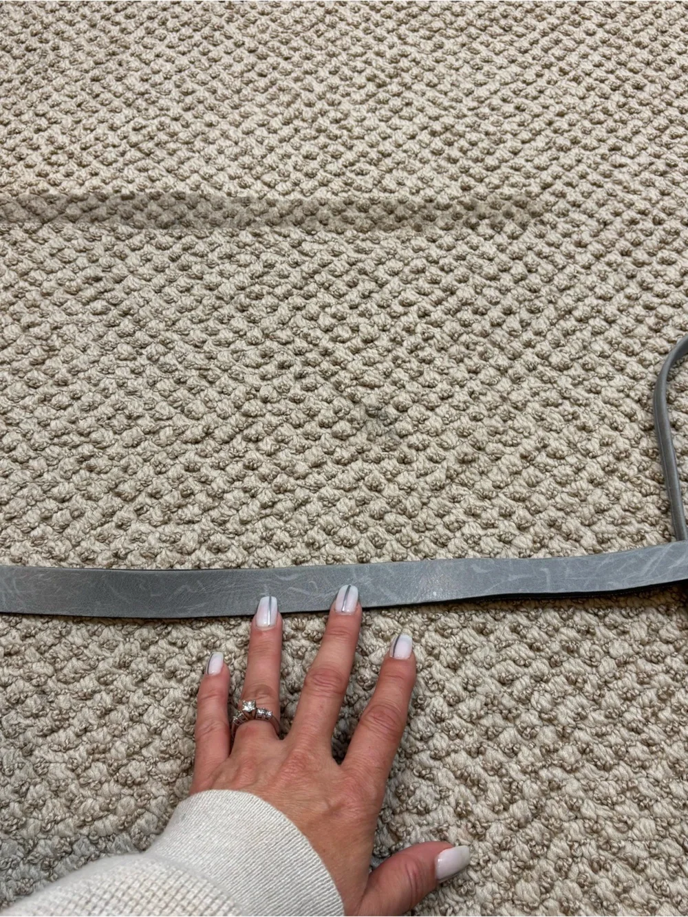 Ada Collection Grey Genuine Leather Wrap Belt One Size